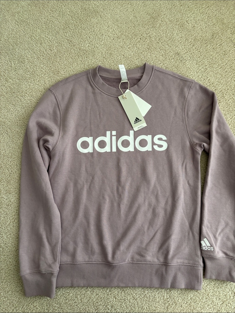Adidas sweatshirt xs light purple women